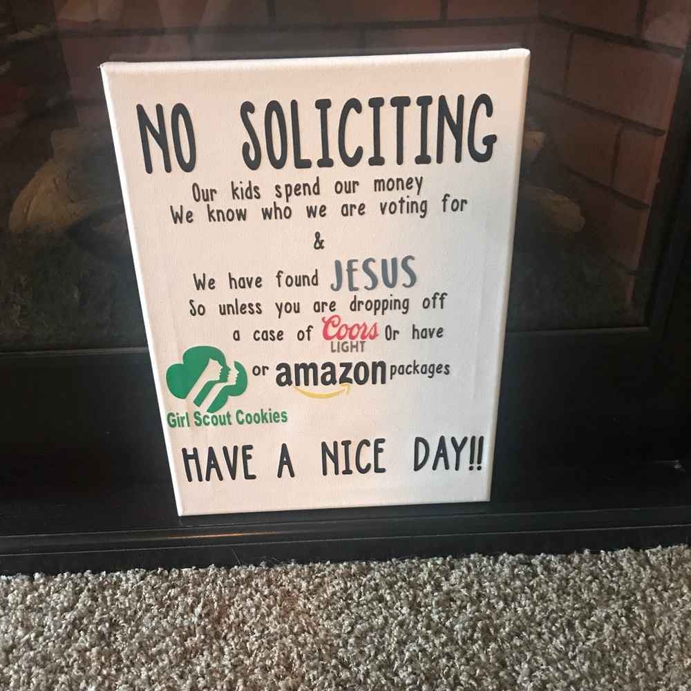No soliciting outdoor sign